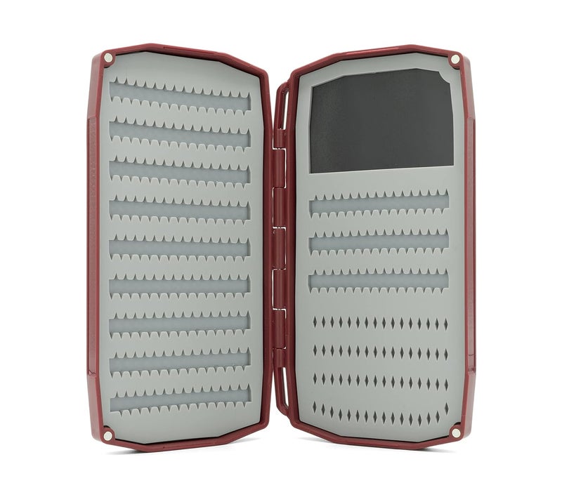 Umpqua UPG Silicone Weekender Claret Fly Box - Lightweight Durable Versatile High-Capacity Secure Hold Quick-Loading Fly Storage Case - Fly Fishing Tackle Organizer - Large - Image 1